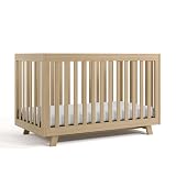 Storkcraft Beckett 3-in-1 Convertible Crib (Driftwood) – GREENGUARD Gold Certified, Fits Standard Crib Mattress, Converts to Toddler Bed and Daybed, 4 Mattress Heights, Grow-with-Me Design