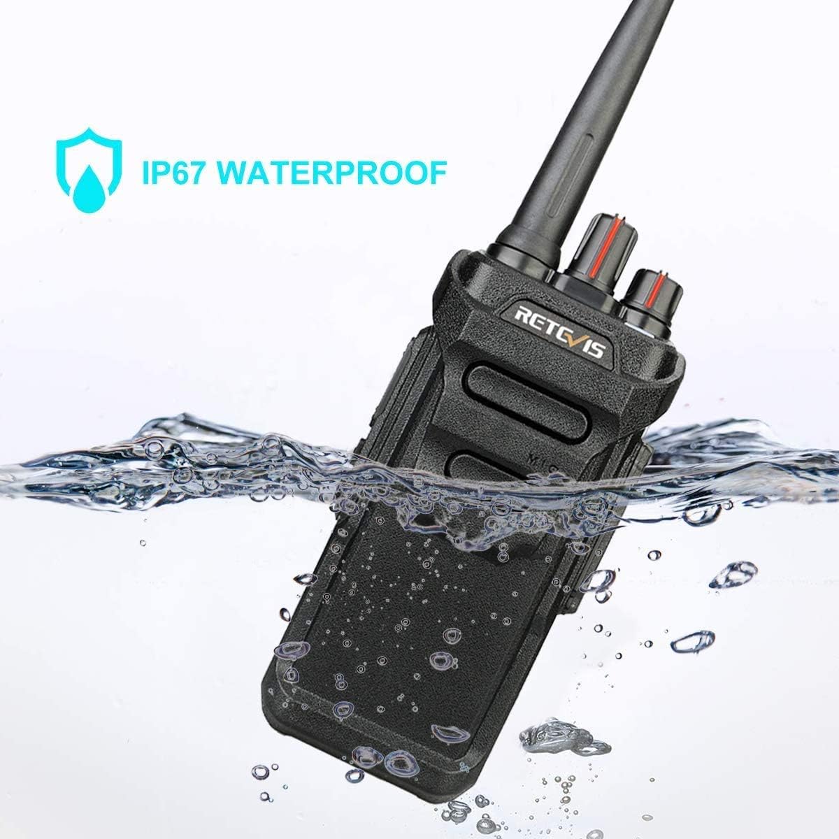 Retevis RT648 Walkie Talkies, Waterproof Two Way Radio IP67, Heavy Duty, PMR446, USB Charging Base, VOX - Image 3