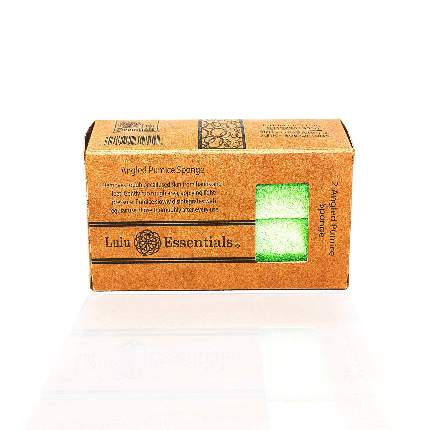 Lulu Essentials Foot Pumice (2 Pack) Scrubber Stone Sponge, Bath and Shower, Feet Care: Beauty