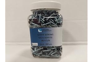 800 Pack #6 x 5/8" Black Pan Head Soffit Screws