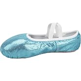 Stelle Ballet Slippers for Girls Glitter Metallic Vegan Leather | Ballet shoes for girls, Ballerina slippers, Crisscross elastic straps, Suede full outsole, Recitals, Costumes