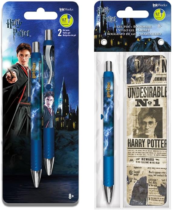 Harry Potter Gel Pen And Bookmark Set (3 Pens with Bookmark