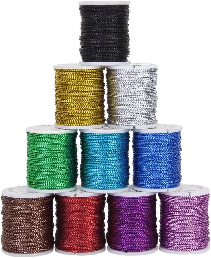 WINOMO 10M 0.5mm DIY Bracelet Waxed Resin Cords Strings Thread 10 Colours