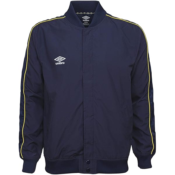 Umbro フルジップジャケット ネイビー Umbro Men's Logo Tape Track Jacket, Navy/Turkish Sea Small