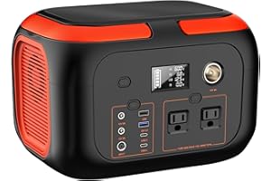 SinKeu Portable Power Station 600W, 296Wh/80000mAh Backup Lithium Battery Pack Bank, 110V Pure Sine Wave AC Outlet Solar Generator for Camping Emergency RV Outdoor Hurricane Supplies