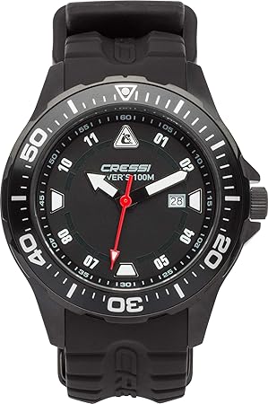 Cressi Manta - Reloj Submarino Profesional 10 ATM con Mecanismo de Cuarzo