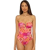 BECCA Women's Copacabana Bandeau One Piece Swimsuit, Adjustable, Bathing Suits