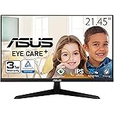 ASUS 22” (21.45” viewable) 1080P Eye Care Monitor (VY229HE) – Full HD, IPS, 75Hz, IPS, 1ms, Adaptive-Sync, Eye Care Plus Tech
