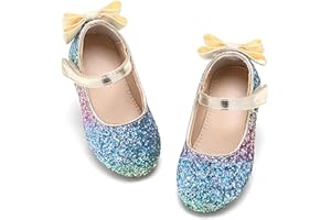 Flaryzone Toddler/Little Girls' Ballerina Flat Mary Jane Princess Dress Shoes - Wedding School Party
