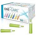MediVena ONE-CARE Safety Lancets, Contact-Activated, 23G x 2.2mm, 100/bx, Sterile, Single-Use, Preloaded, Gentle for Comfortable Testing