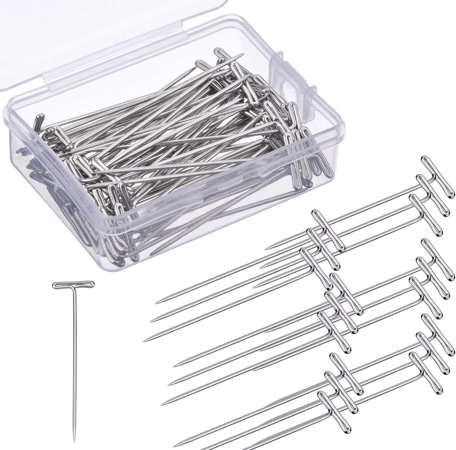 TPins 200 Pcs Stainless Steel TPins 32mm/1.26inch for Blocking