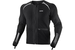 RSYSO Men's Mesh Motorcycle Jacket with CE Certified Protective Armored Motorcycle Shirt with Reflective Strips, All Season Motorcycle Riding Shirt for Motorcycle Bicycle Scooter Riding Gear