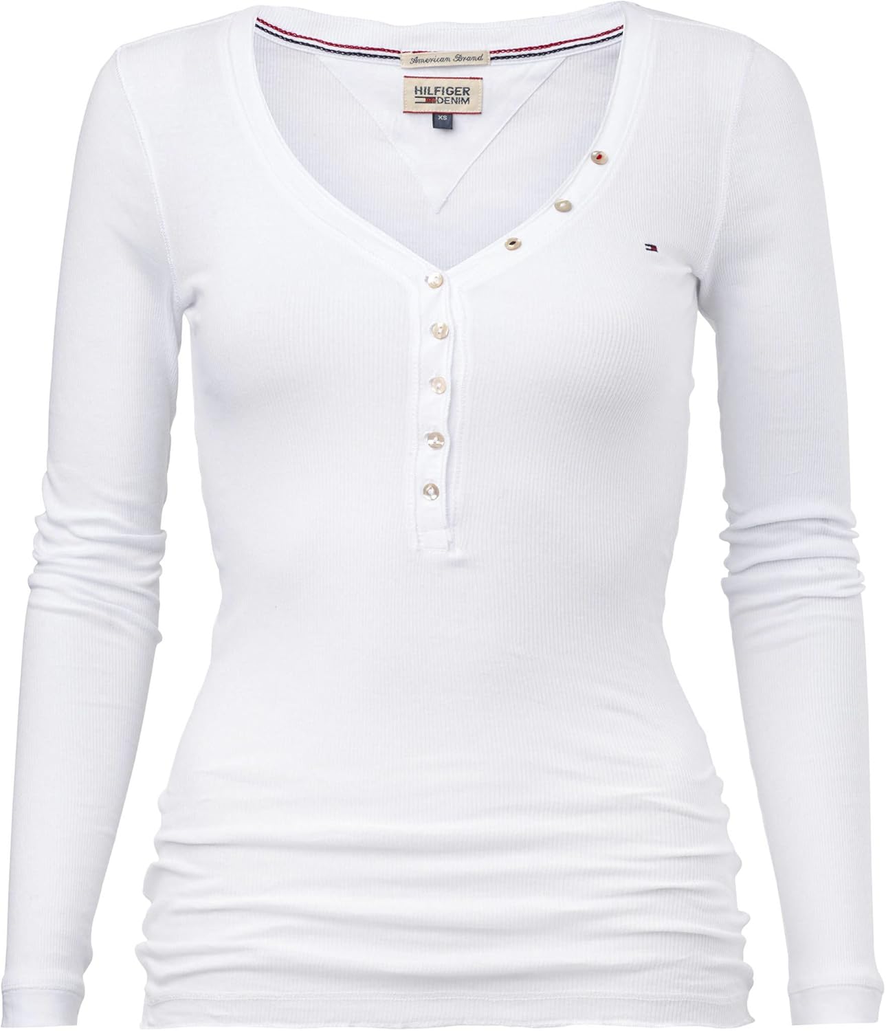 Damen Langarm Shirt Lola Henley Amazon.de Bekleidung