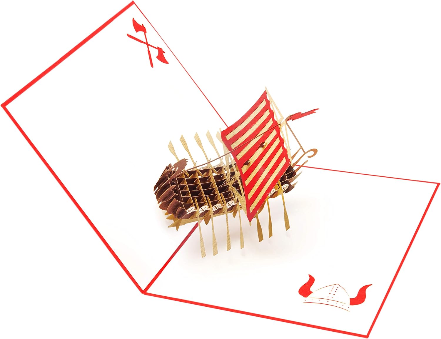 PopLife Warrior Viking Ship 3D Pop Up Card, Happy Birthday, Father’s Day, Anniversary, Retirement - Image 5