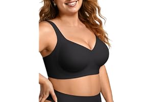 OEAK Womens Wireless Jelly Bra Plus Size Supportive Seamless Bras Full Coverage Push Up Comfortable No Underwire Tshirt Bras
