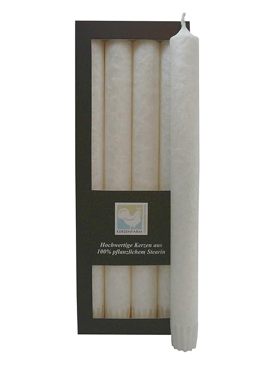 Vela natural para candelabro Blanca. 4 uds.: Amazon.es: Hogar