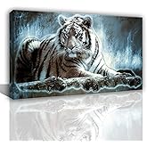 Yxbhhym Large Animals Canvas Wall Art Tiger Wall Picture Prints Poster Painting Framed Tiger Artwork for wall Bedroom Living Room Home Decorations Office Wall Decor-20x40inches