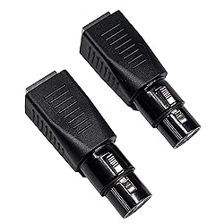 Milestock 2-Pcs RJ45 to 3-Pin XLR DMX Connector