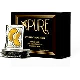 (15 Pairs) LA PURE Luxury Crystal 24K Gold Powder Gel Collagen Eye Mask, Premium Anti Aging, Anti Wrinkle Products with Hyaluronic Acid, Collagen, Moisturiser for Under Eye Wrinkles, Remove Bags Unde
