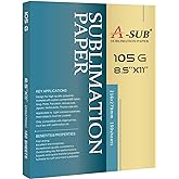 A-SUB Sublimation Paper- 150 Sheets Heat Transfer Paper 8.5x11 inch Compatible with Inkjet Sublimation Printer 105g