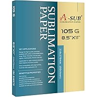 A-SUB Sublimation Paper- 150 Sheets Heat Transfer Paper 8.5x11 inch Compatible with Inkjet Sublimation Printer 105g