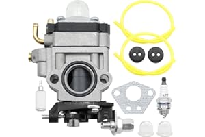 Vkinman 300486 Carburetor Kit, Replacement for Earthquake WE43 WE43E Edger MD43 Dethatcher, Replacement for Earthquake E43 E43CE Auger Drill MC43 MC43CE Tiller Cultivator