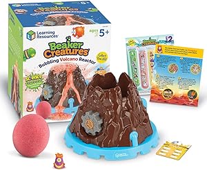 Learning Resources Beaker Creatures Bubbling Volcano Reactor, Homeschool, STEM, Includes 5 Science Experiments, 6 Pieces, Ages 5+