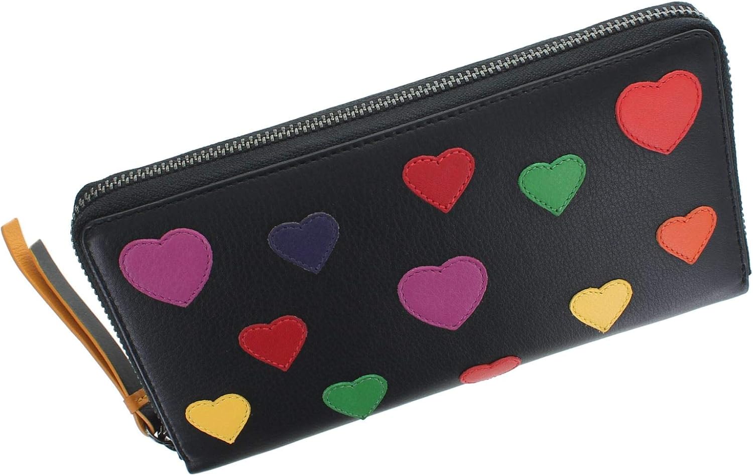 VISCONTI Love Collection Passion Leather Zip Around Purse RFID LV5 Black - Image 3