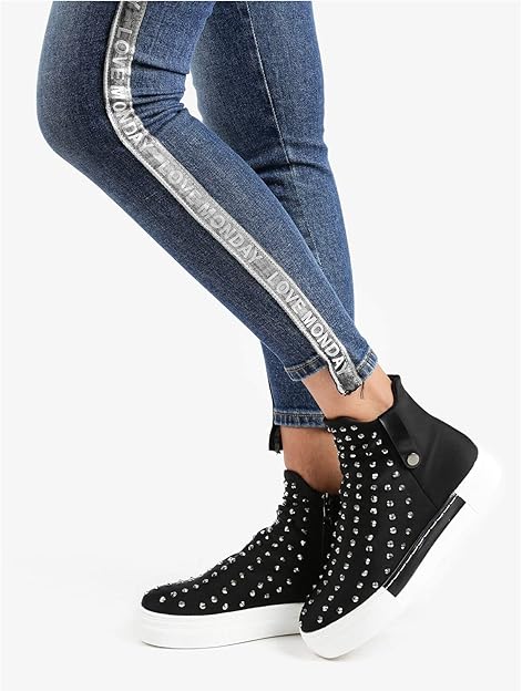 scarpe calzino borchie