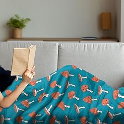 Ambesonne Cartoon Throw Blanket, Happy Smiling