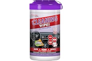 Car Cleaning Wipes Interior Car Cleaner Dust Wipes for Dashboard Cleaner Automotive Interior Wipes for Vehicle Seat Multipurpose Surface Cleaning by Luxury Driver - Citrus (90ct Resealable Canister)