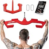 MOST GRIP 2-PCS Set LAT Pulldown Attachments for Back Training | LAT Pull Down Bars, Triangular Stability Non-Slip Cable Machine Attachment for Gym Home Workout Whole Back Training