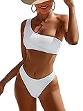 YIMISAN Womens Bikini Sets One Shoulder Top with