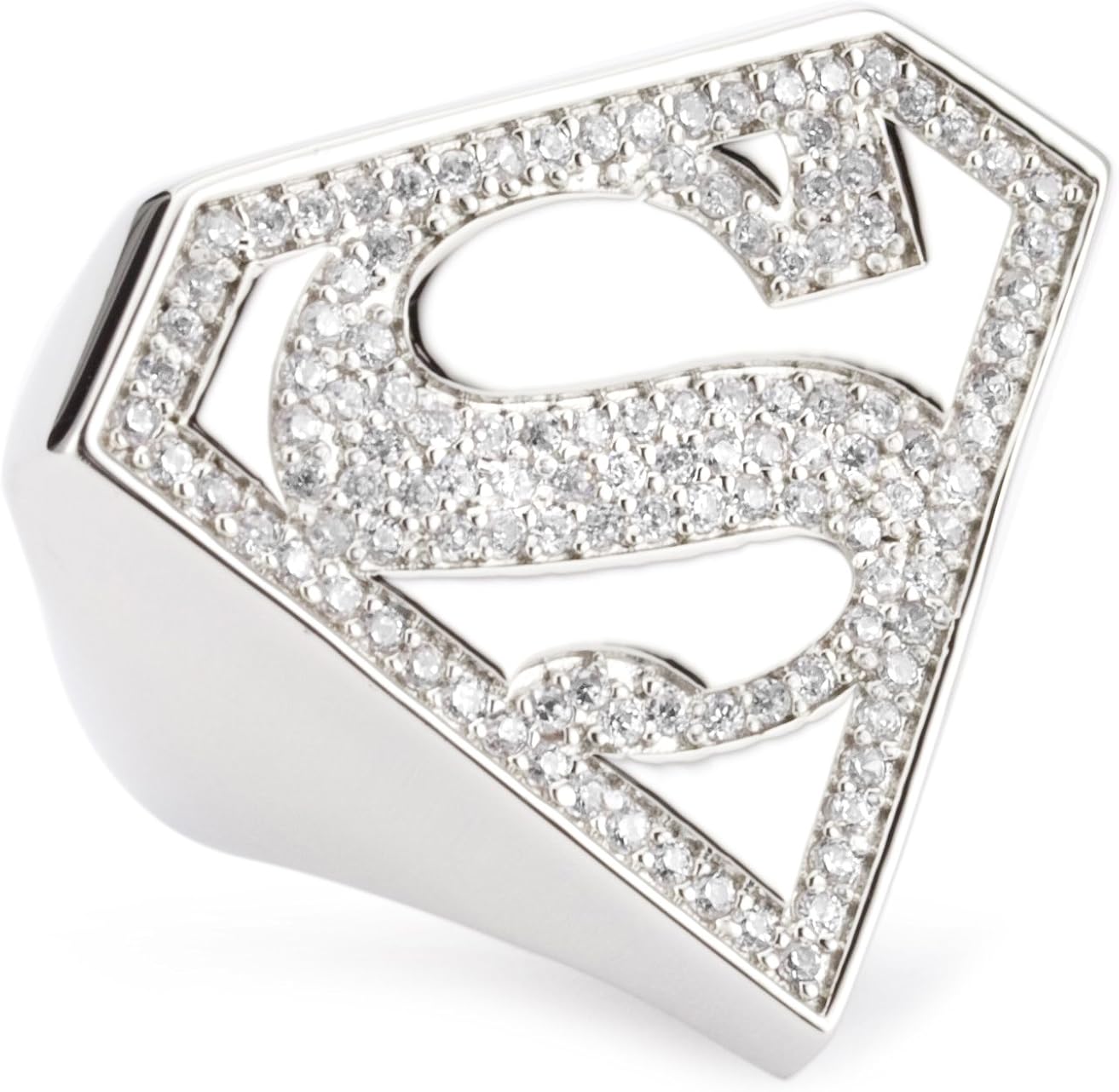nOir Jewelry "DC Comics" Sterling Silver Supergirl Ring Jewelry