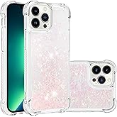 COTDINFOR Liquid Case for iPhone 15 Pro Max Case Glitter Cute Clear Phone Case Shiny Floating Quicksand Shockproof Protective Soft TPU Girly Women Case for iPhone 15 Pro Max 6.7 inch Star Pink YB