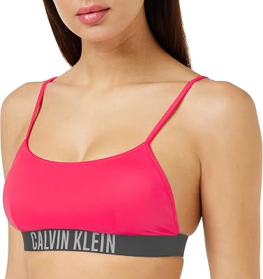 Top de Bikini Tipo Bralette sin Aros para Mujer, Rojo (Signal Red), M