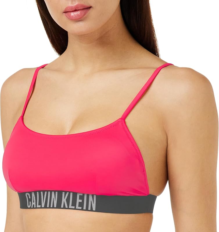 Top de Bikini Tipo Bralette sin Aros para Mujer, Rojo (Signal Red), M