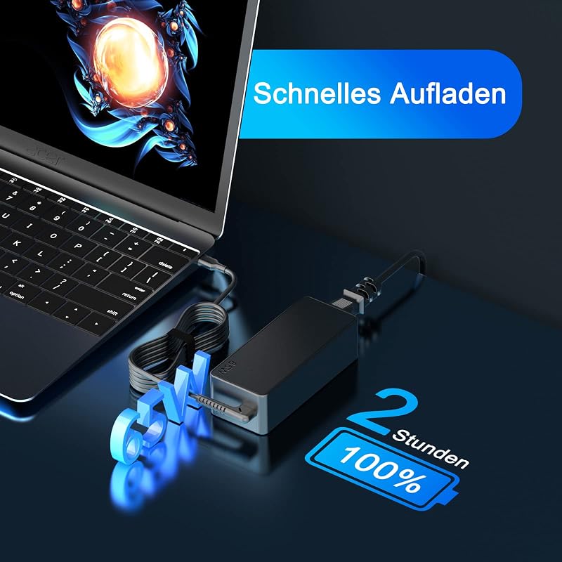 65W Laptop Ladekabel USB C Netzteil für Lenovo ThinkPad T14 T15 L13 L14 L15 E14 E15,X1 Carbon T470 T480 T490 T590 E580 E590 E595 Yoga 7i 9i C740 720 730 720-13ikb C930 C940 C340-11 Ladegerät Adapter