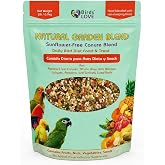 Birds LOVE Natural Garden Blend Conure Food, Sunflower Free Bird Seed Mix with Fruits, Nuts, Vegetables and Seeds, All Natural Daily Diet and Treat, 2 lb