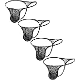 iKingsky Men's Lace See Throught G-String Underwear Sexy Low Rise Pouch Y-back Thong Underpanties