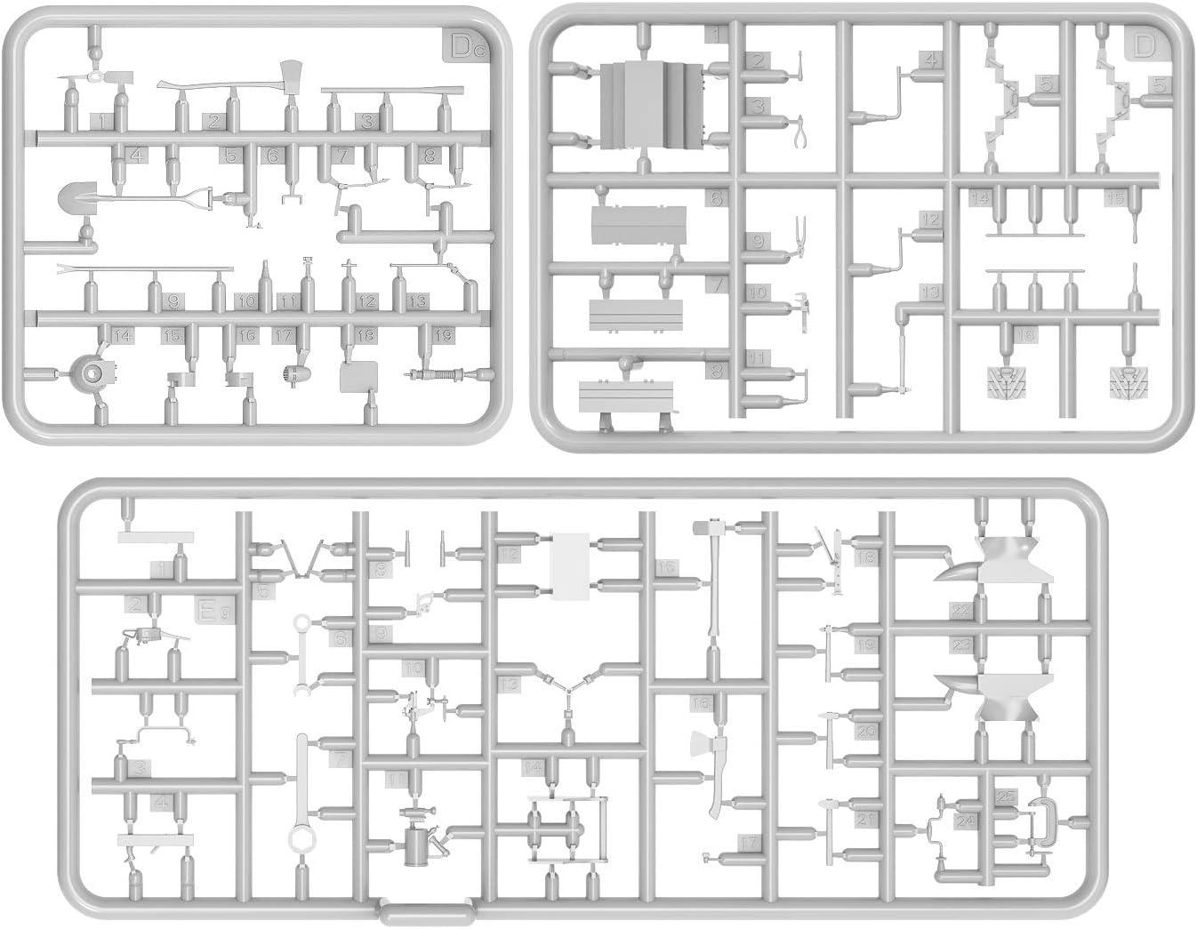 Miniart 1:35 - Tool Set, 8.4 meters x 8.4 meters x 2.1 meters - Image 5