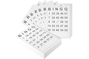 60Pcs Bingo Paper Game Cards, Family Bingo Game Card, Bingo Cards with Unique Numbers, Gaming Supplies for Rooms, Parties, Fa