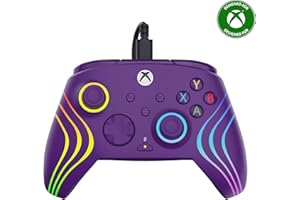 Turtle Beach Afterglow Wave Purple Wired RGB Gaming Controller with Mappable Buttons, Hall-Effect Hair Triggers and Audio Con