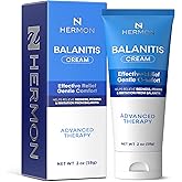 Hermon Balanitis Relief Cream: Balanitis Treatment for Men, Natural Soothing Ointment for Relief from Symptoms of Irritation and Itch (2oz)