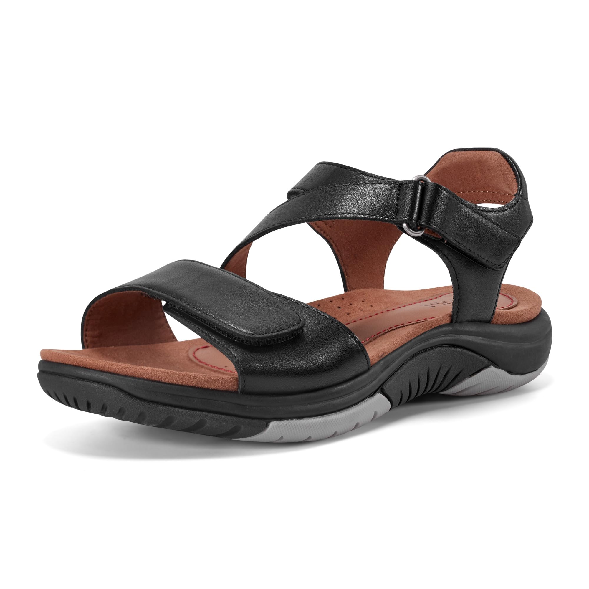Cobb Hill Fiah Women’s Sandal, 7 B(M) US, Black Leather