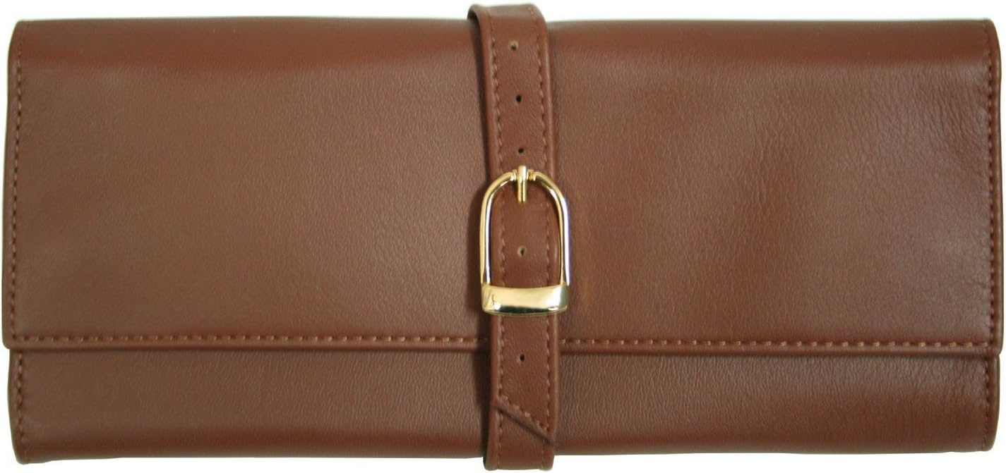Royce Leather Jewlery Roll (Tan)