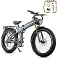 Electric Bike for Adult 1000W 48V 40AH/20Ah Removable Battery Ebike up to150 Miles Long Range 26"Fat Tire All Terrain Off Road Mountain Full Suspension Electric Bicycle,Adjustable Stem,UL Certified