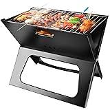 TeqHome Foldable Charcoal Grill, 2025 Upgraded