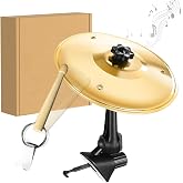 Car Cymbal, Mini Car Cymbal for Air Vent, with Compact Drum Stick, Drum Crash Cymbal Accessory for Car Dash Interior Decoration, Golden, by ALLCIFP