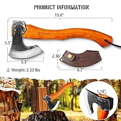 NEDFOSS Camping Axe Hatchet, 15.6" Forged Steel Axe